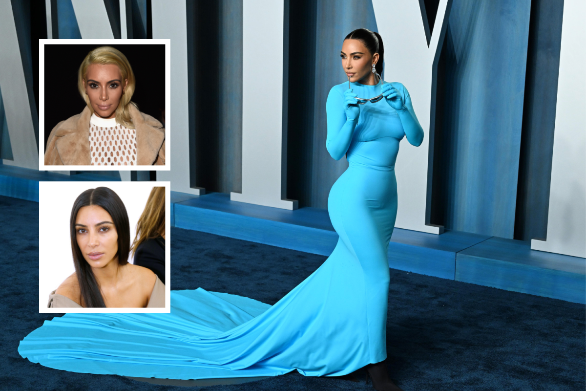 Kim Kardashian Vanity Fair Blue Dress