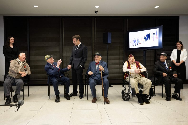 Emmanuel Macron and WWII Veterans