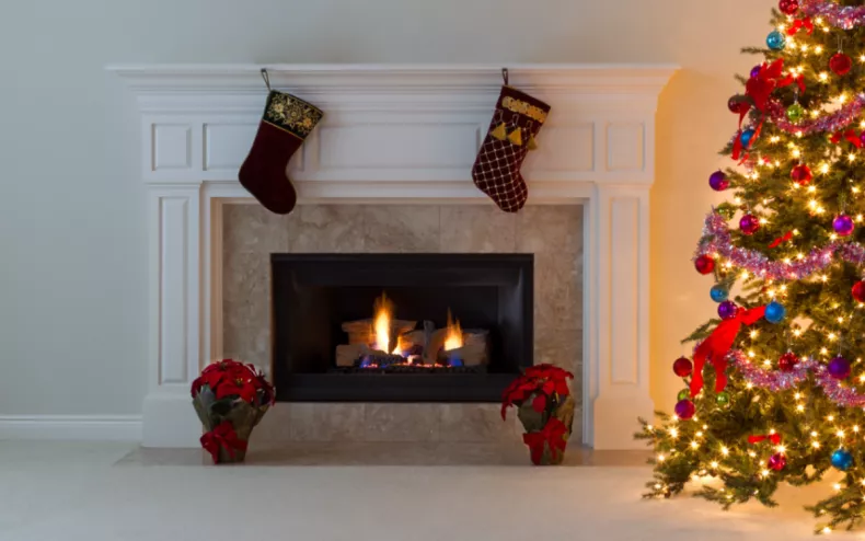 Man Builds Fake Fireplace From Scratch So Wife Can Hang Christmas Stockings
