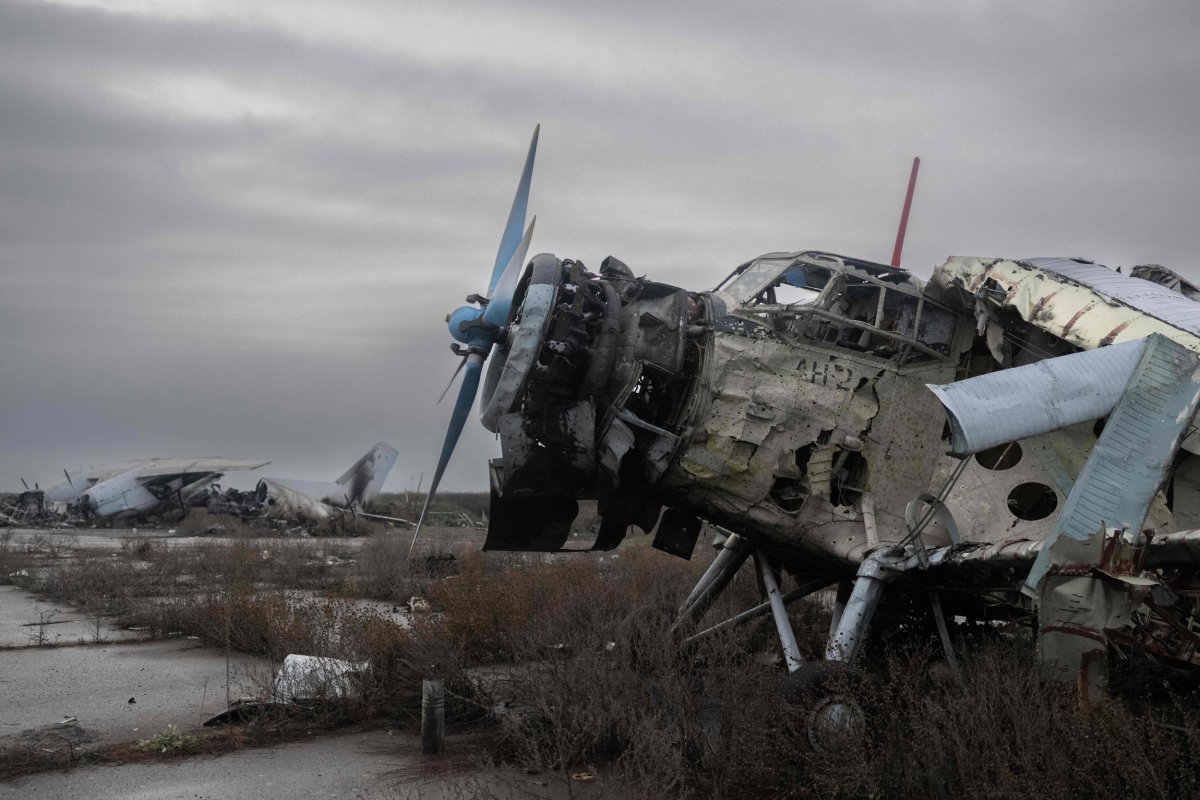 Damage Planes Sits At Kherson Airport