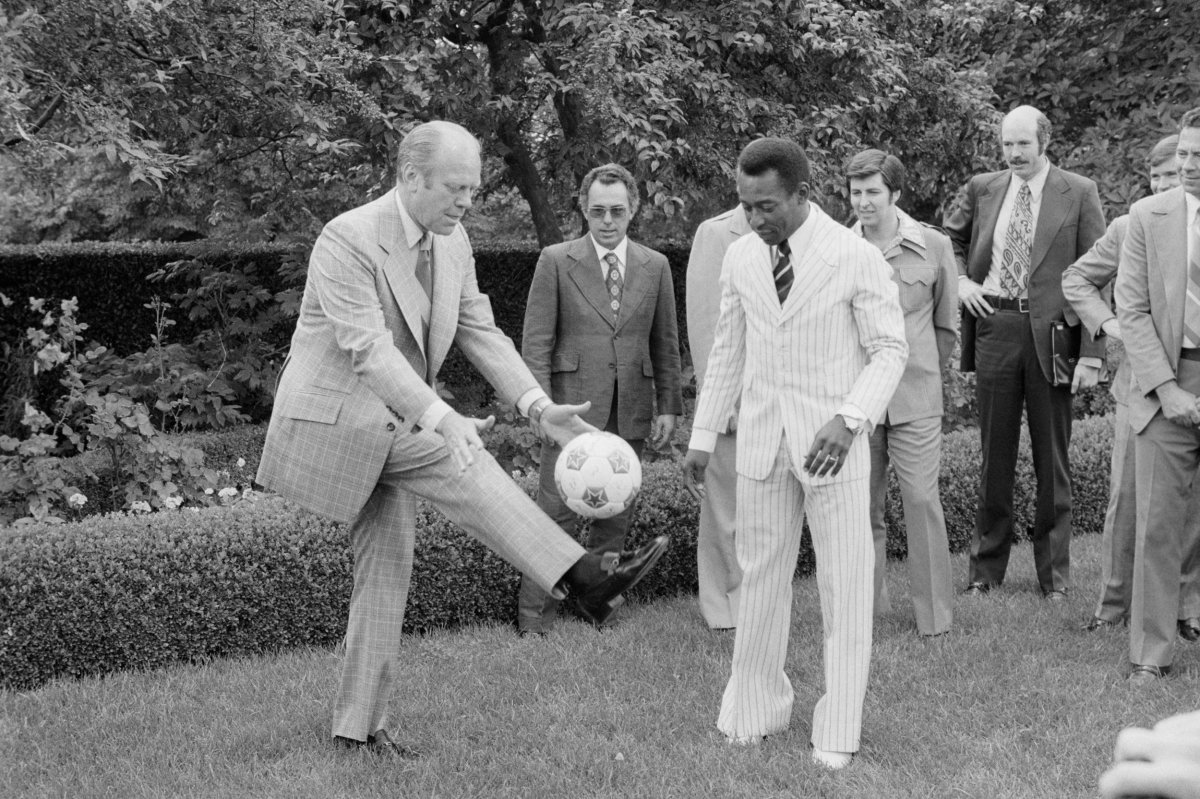 Pele and President Gerald Ford