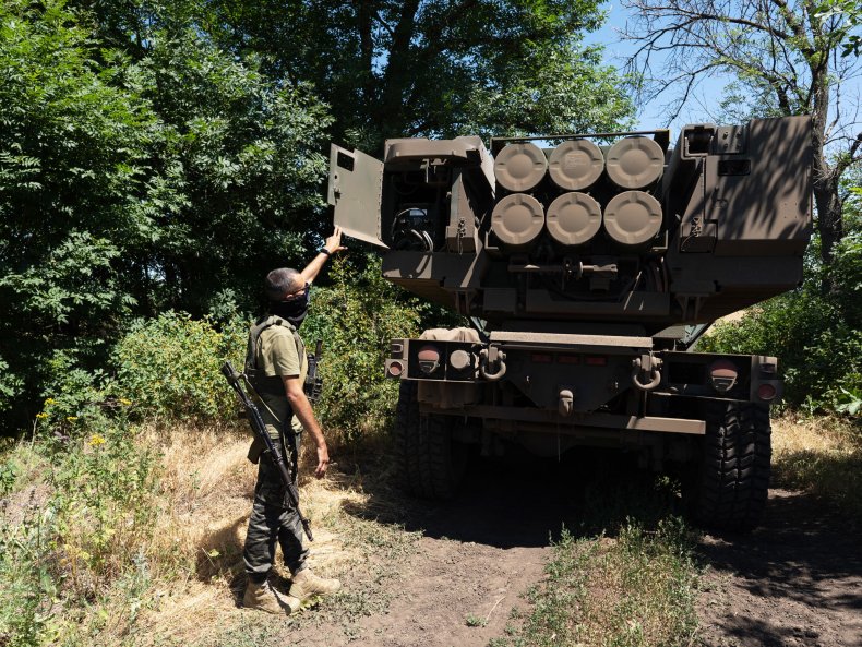 Ukraine Russia HIMARS Vehicle 