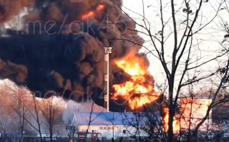 Explosion at an airfield in Kursk