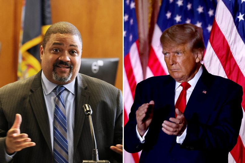 DA Alvin Bragg and Donald Trump