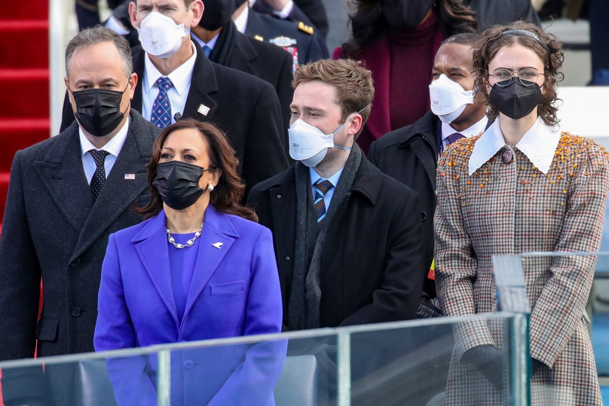 Kamala Harris, Doug Emhoff and children