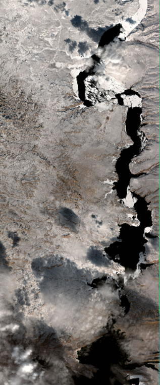 Flaming Gorge reservoir before and after
