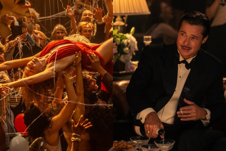 Margot Robbie and Brad Pitt Babylon