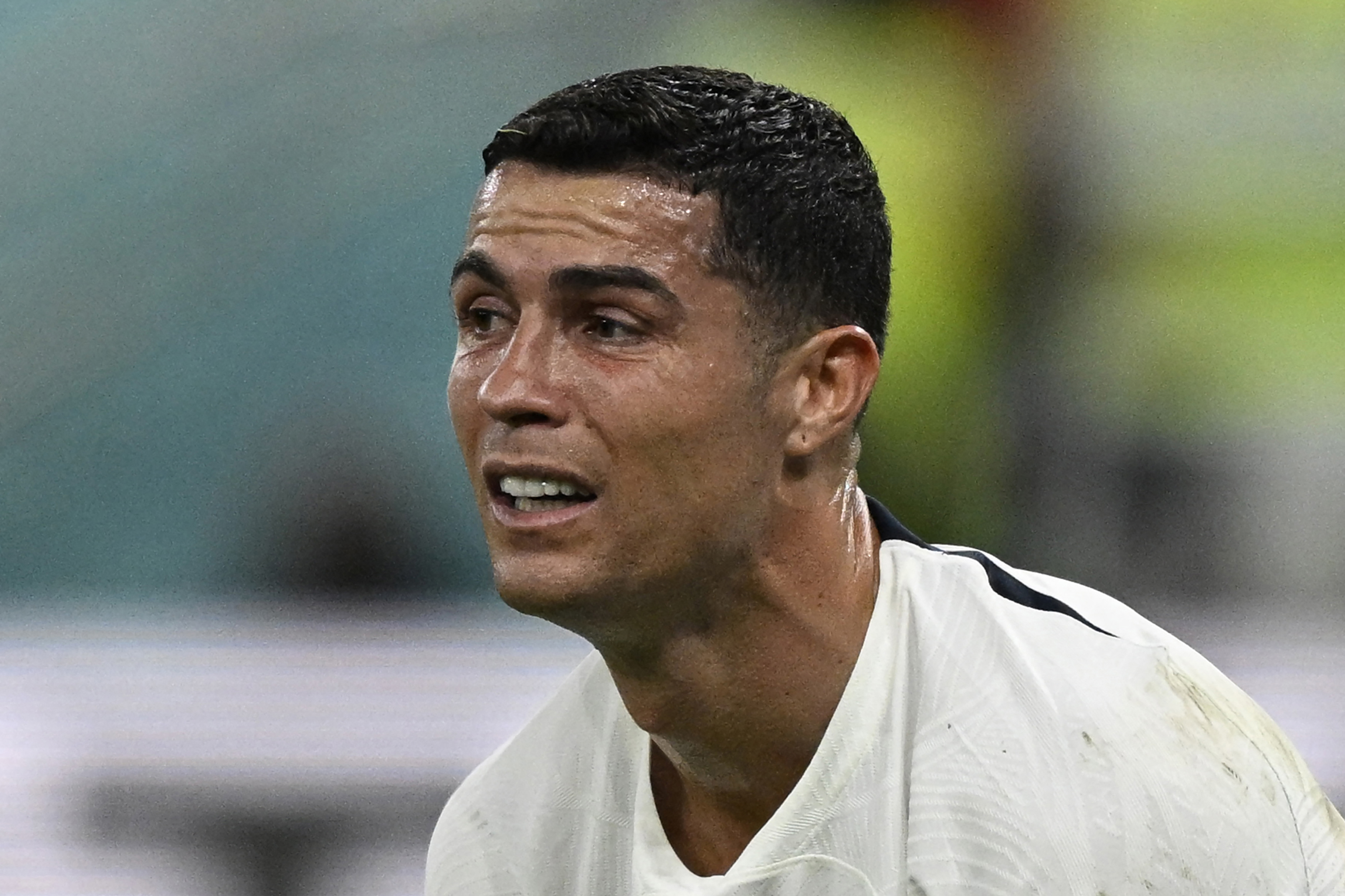 Cristiano Ronaldo hikes up shorts, bares thighs, exits 2018 World Cup.