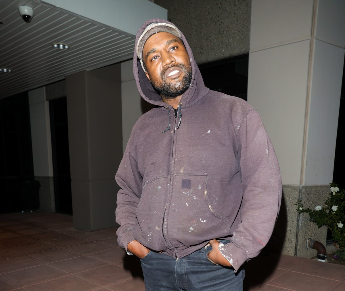 Kanye West is seen on October 21,