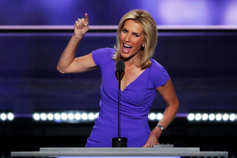 Laura Ingraham gives a speech in 2016