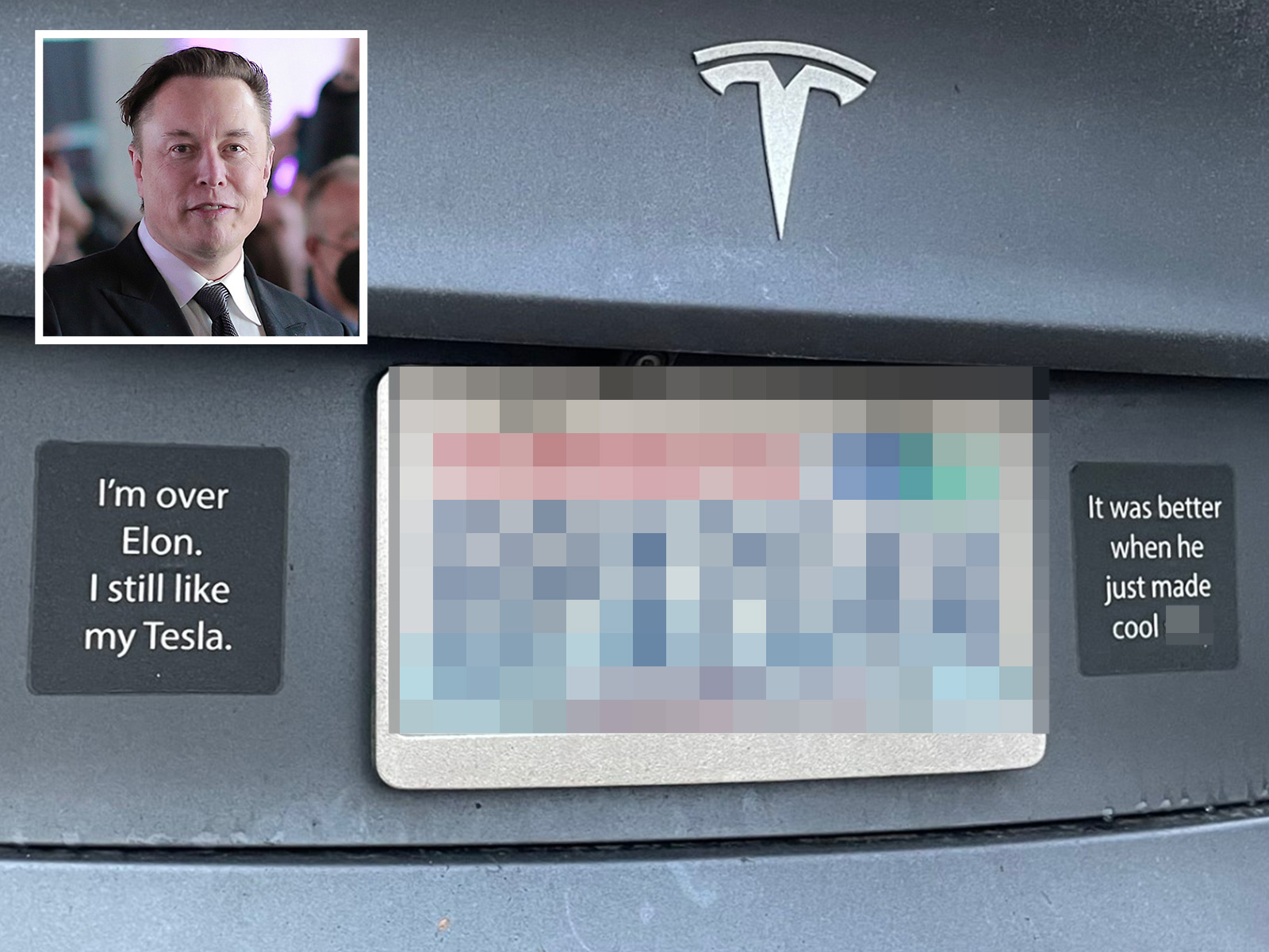 Tesla Owner Trolls Elon Musk With I m Over Elon Bumper Sticker Newsweek