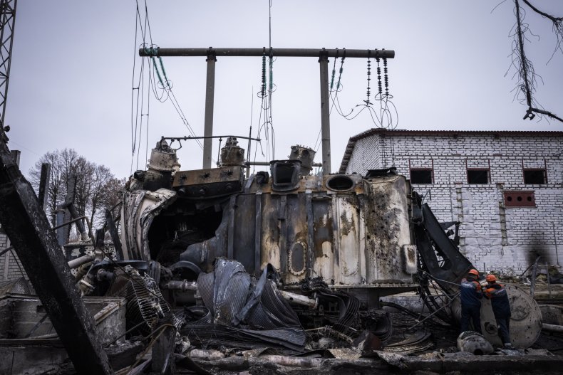 Power station damaged by missiles