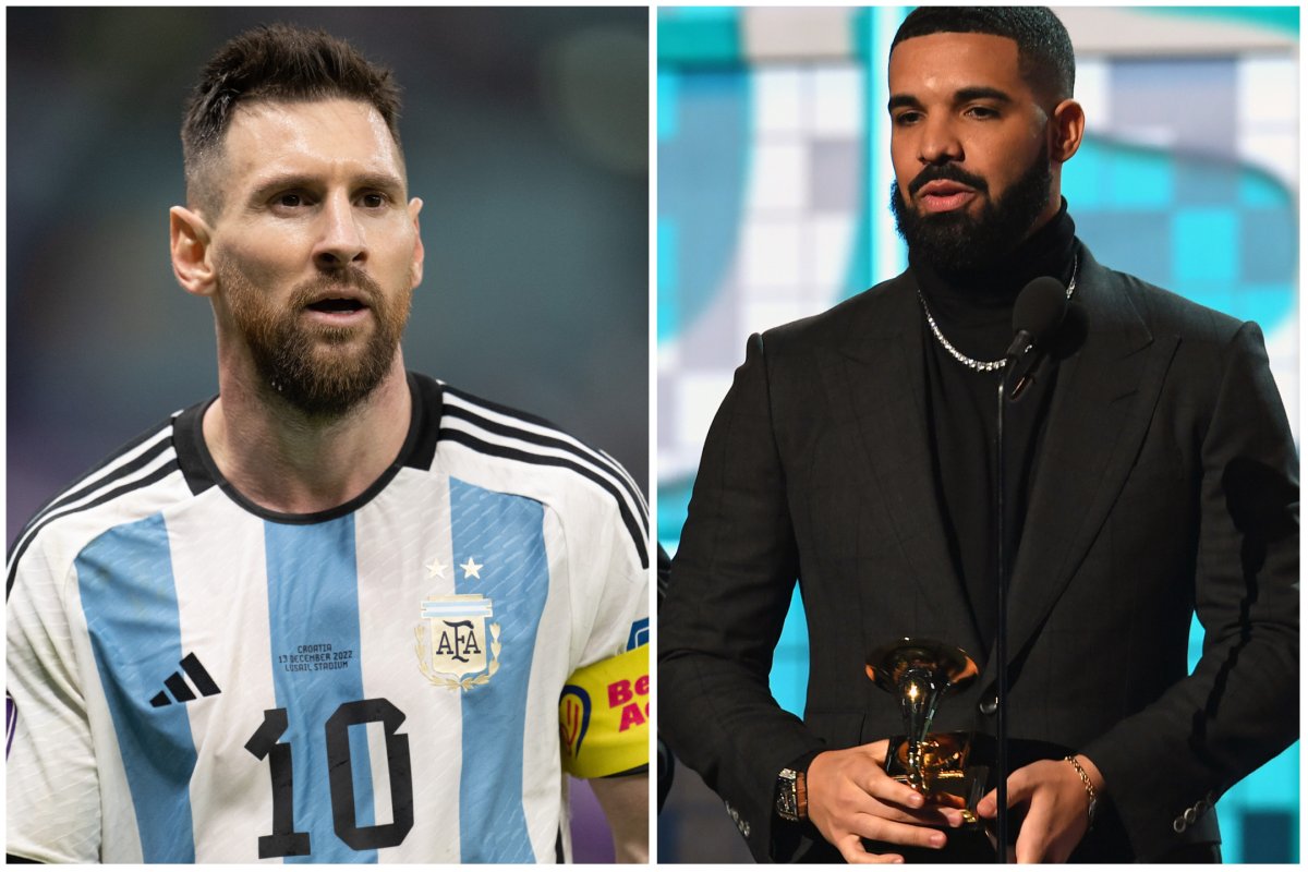 Lionel Messi and Drake 