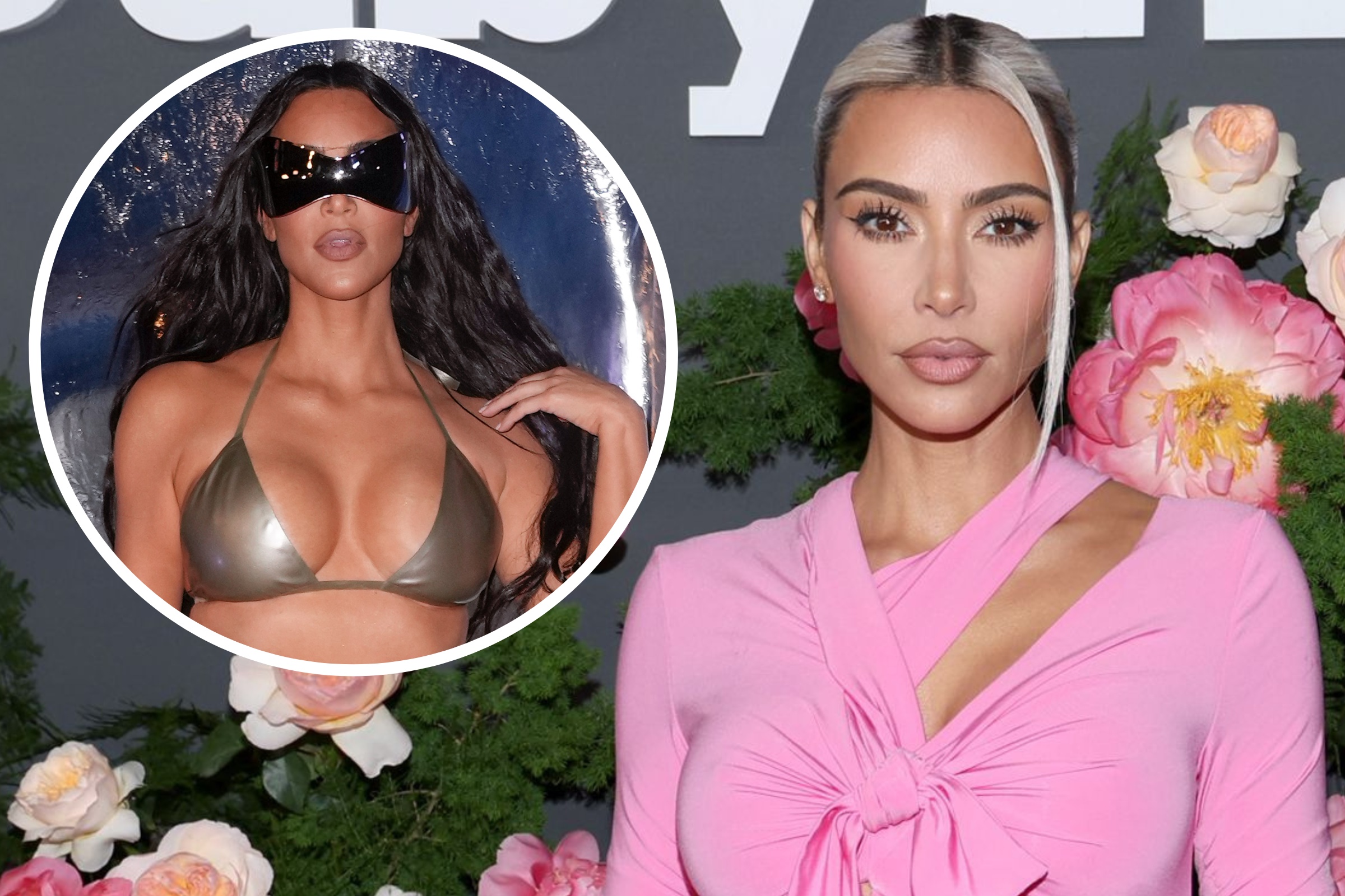 Kim Kardashian busts right out of tiny black triangle bikini top and  flaunts her massive pout in very sexy new selfies