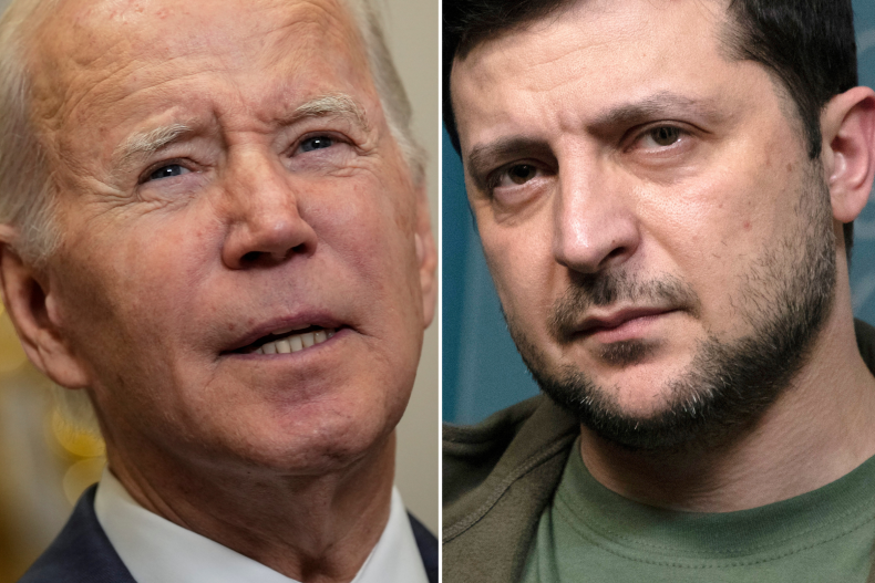 Joe Biden Volodymyr Zelensky Ukraine Russia US