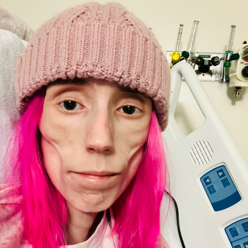 Lora Marsh after being admitted to hospital