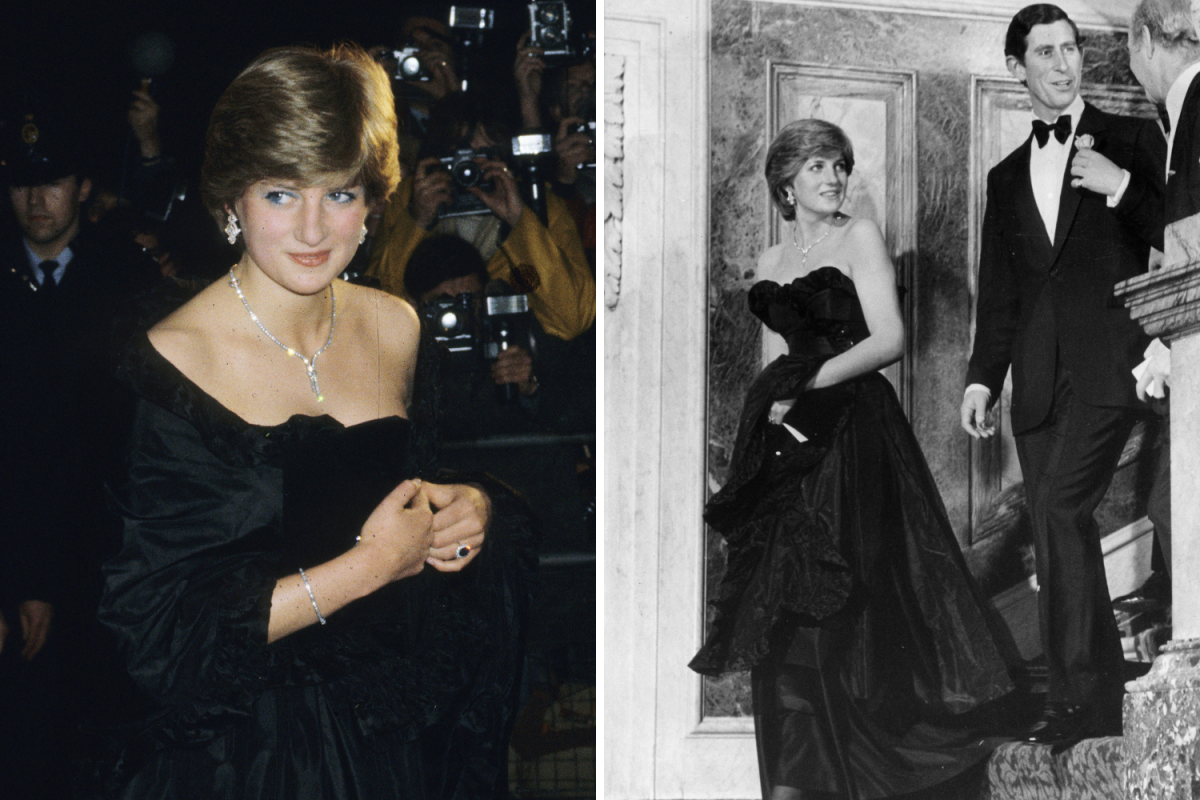 Princess Diana Emanuel Black Evening Gown, 1981