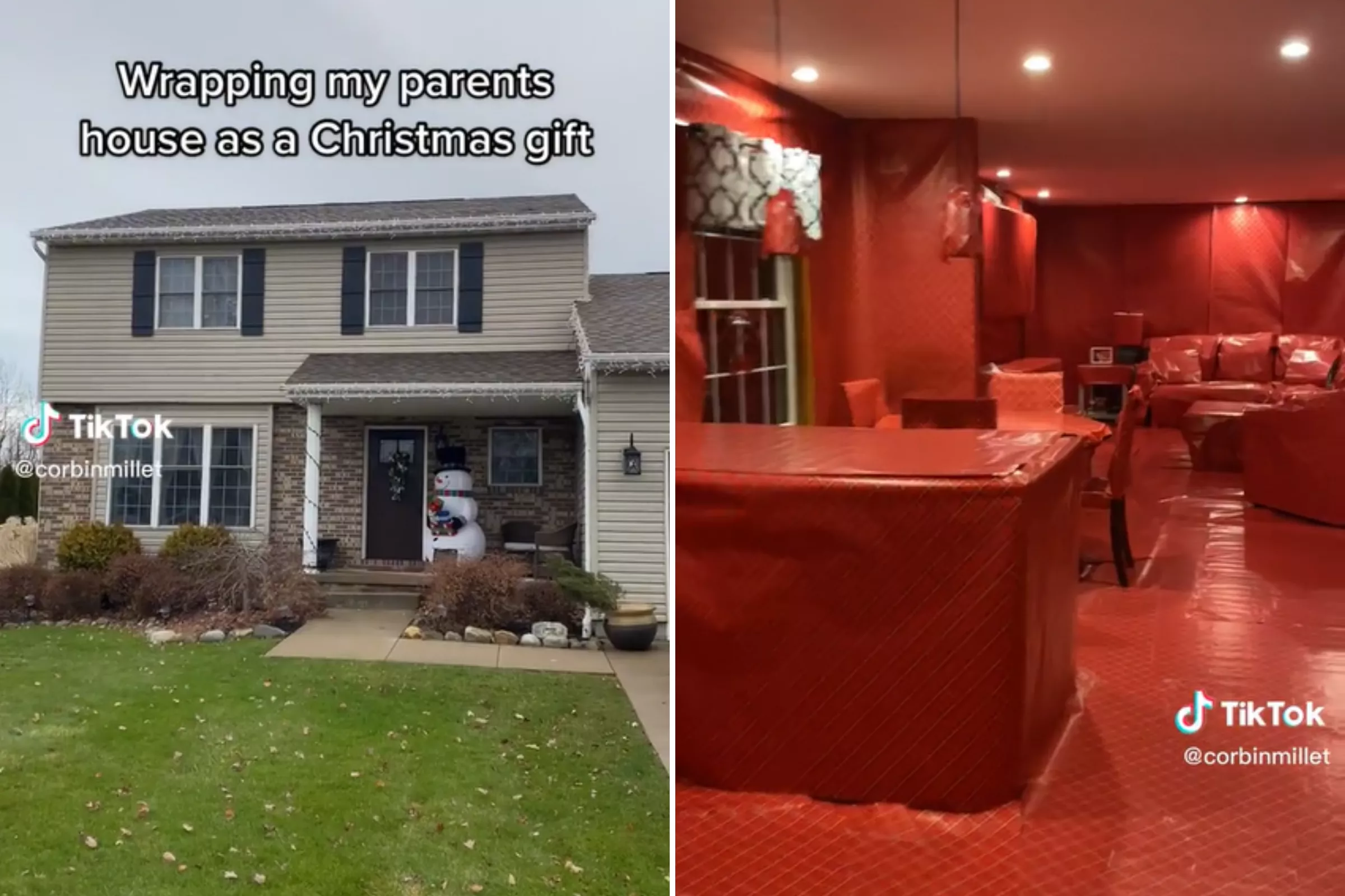 Laughter as Man Covers Parents' Home in Gift-Wrap: 'Best Christmas Present' - Vimarsana News
