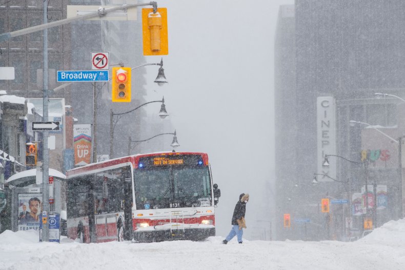 Canada Bus Winter Storm