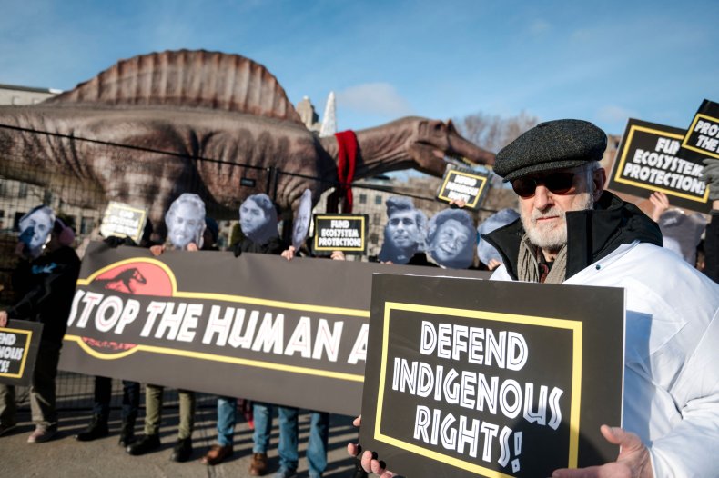 James Cromwell protesting