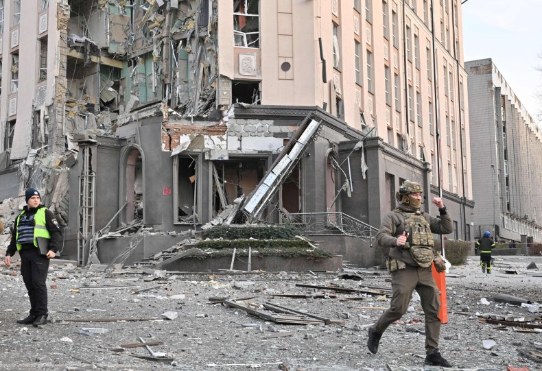 Russian strike on Kyiv