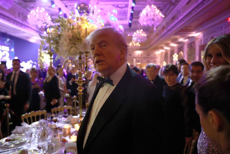Donald Trump at the Mar-a-Lago party 