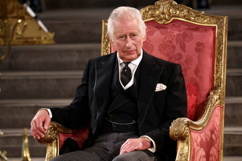 Charles III on the throne