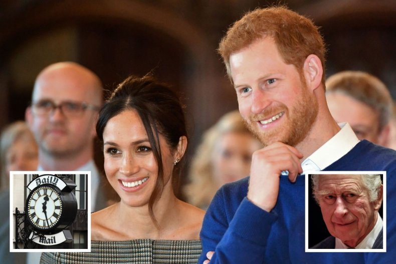 Harry, Meghan, Charles and Daily Mail signs