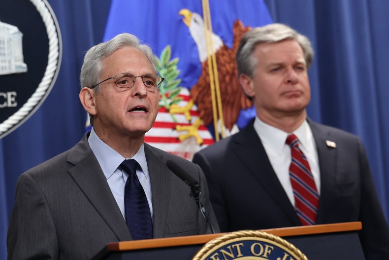 AG Garland and FBI Director Wray