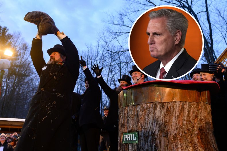Republican House Speaker Kevin McCarthy Groundhog Day