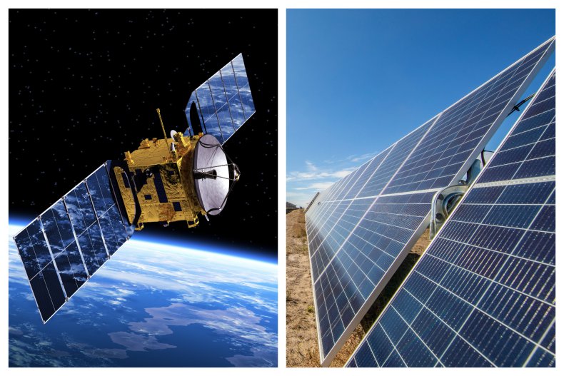 solar panels and satellites