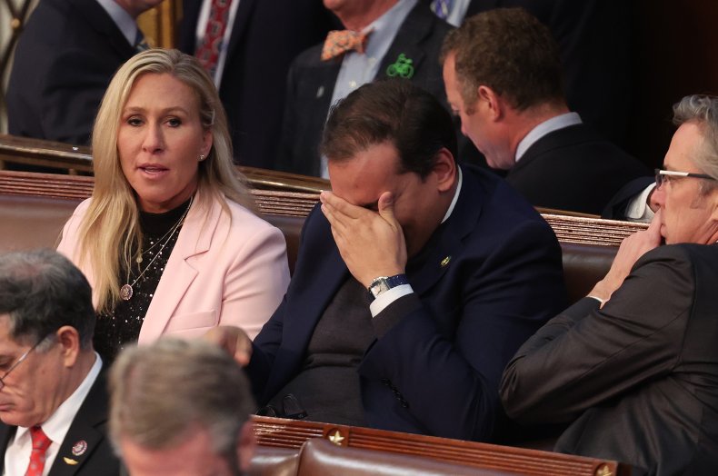 Marjorie Taylor Greene during speaker vote