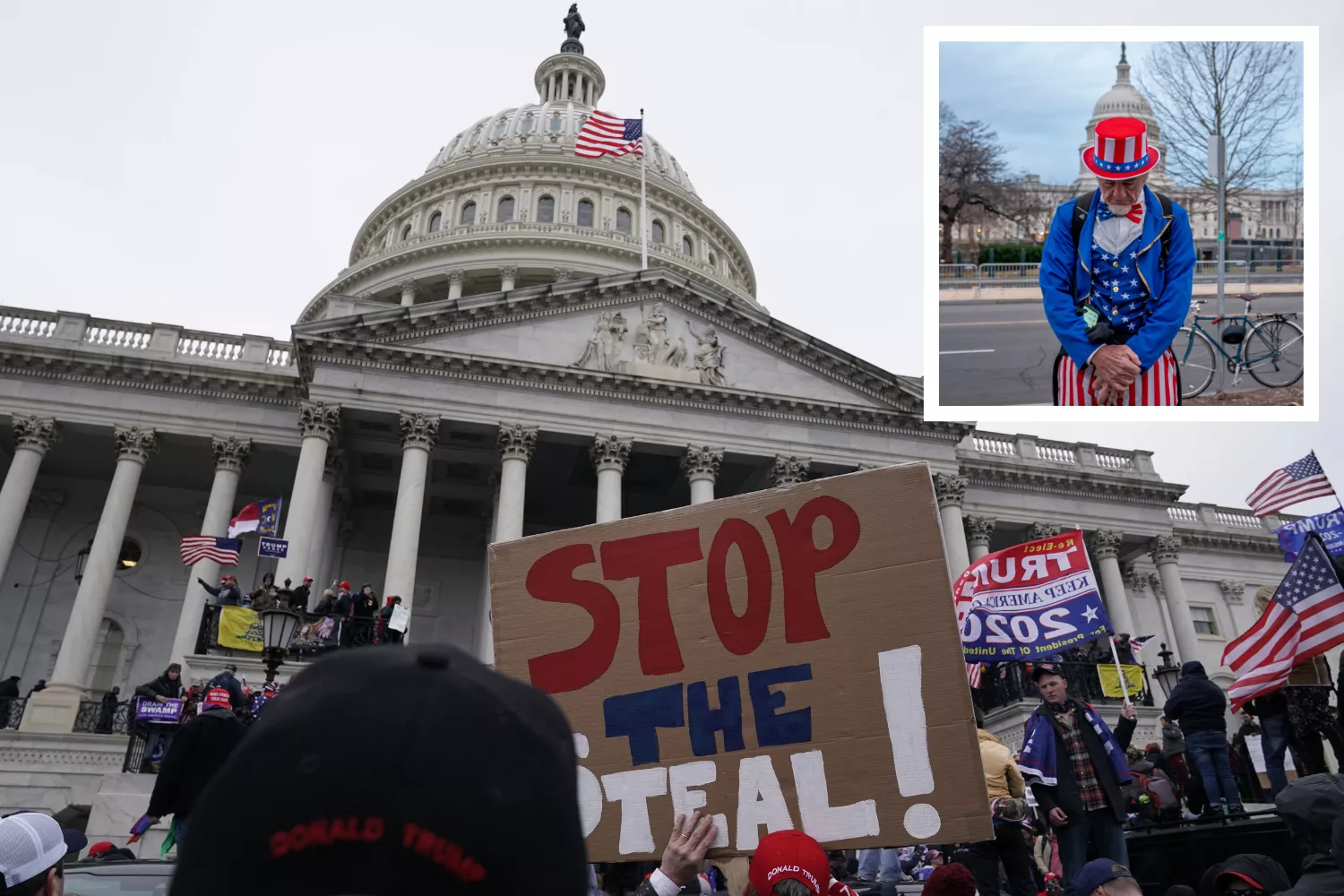Jan. 6 Protesters, Including a Hoverboard-Riding Uncle Sam, Gather in D.C. - Vimarsana News