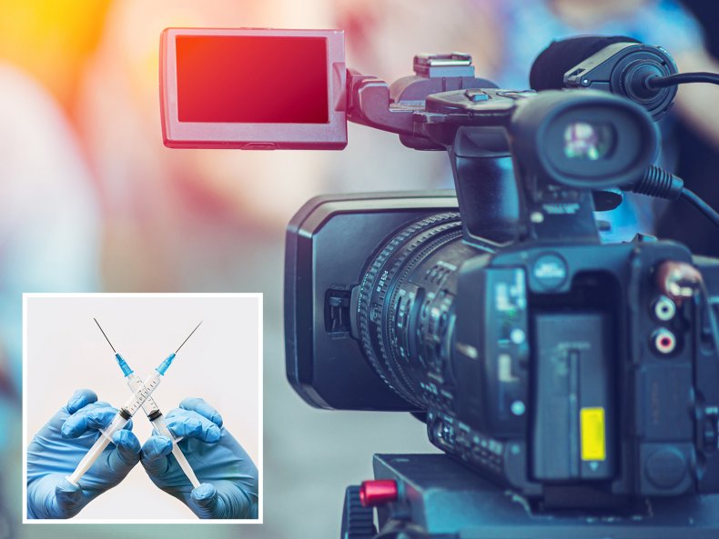 Comp Image, News Camera and Anti-Vax