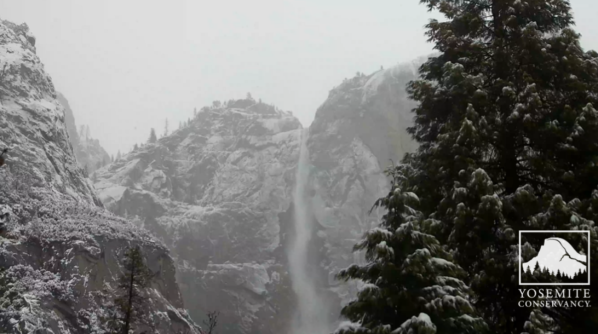 Snow at Yosemite Falls