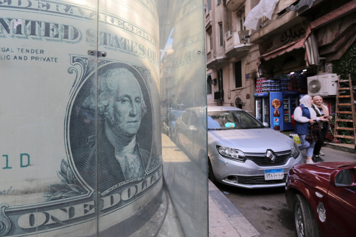 US, dollar, exchange, office, in, Cairo, Egypt
