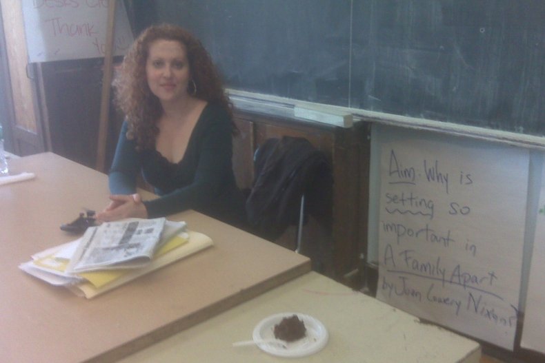 Florina Rodov in her classroom
