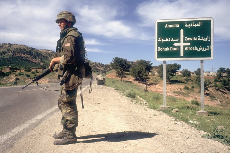 An American soldier with the 325th Airborne