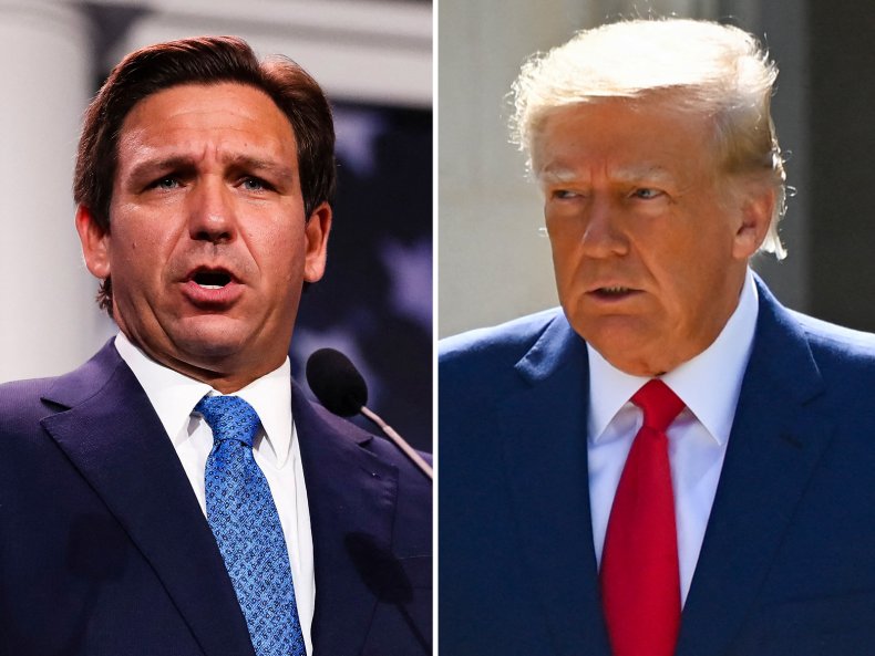 Comp Image, Headshots of DeSantis and Trump