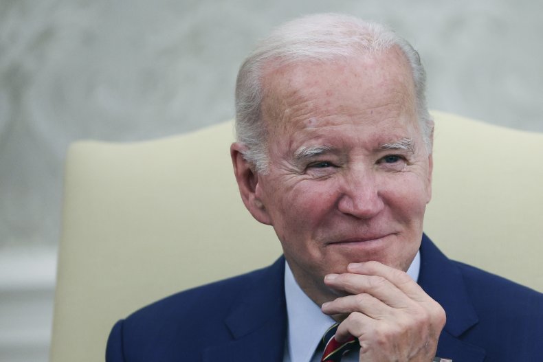 Joe Biden Listens to Reporters