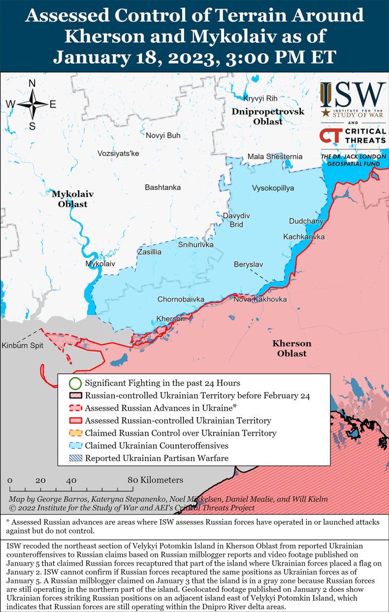 ISW Maps 18 Jan 2023