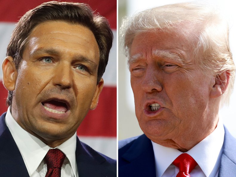 Comp Headshots of DeSantis and Trump
