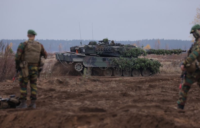 German Leopard 2 tank Lithuania NATO drills