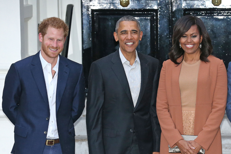Prince Harry, Michelle and Barack Obama