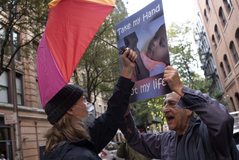 Abortion activists clash New York City