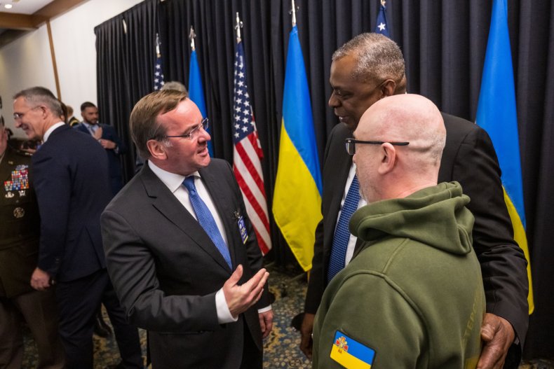 Defense Secretary Austin with German, Ukraine Counterparts