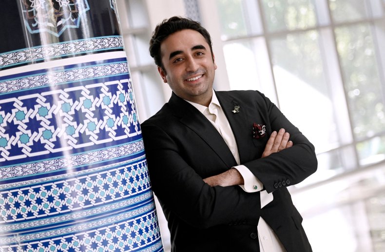 Bilawal Bhutto Zardari Poses for a Photo