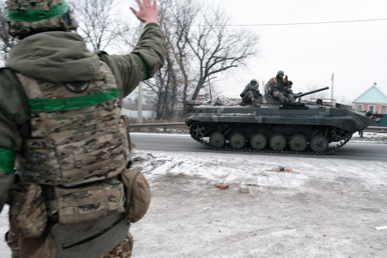 Oekraïense troepen buiten Bakhmut