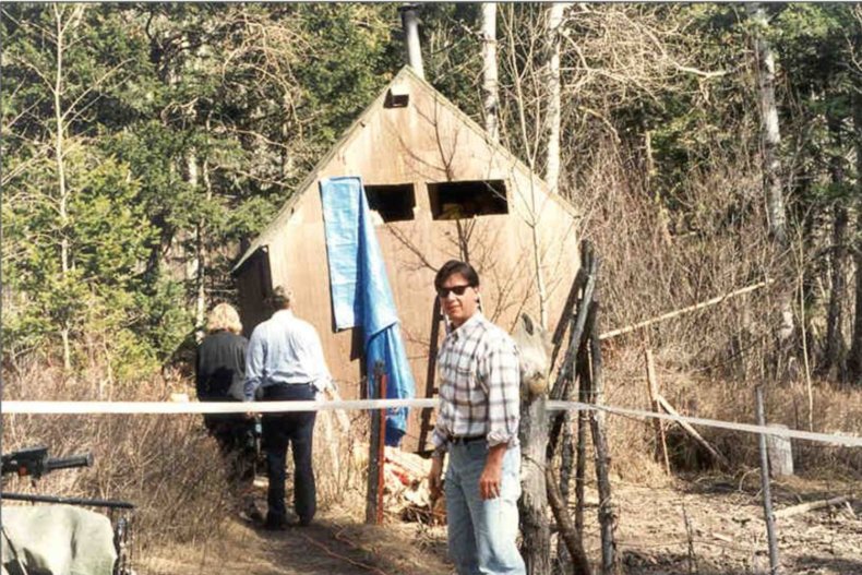 James R. Fitzgerald at Kaczynski's cabin