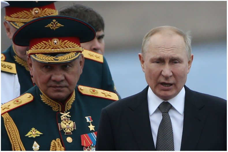 Sergei Shoigu en Vladimir Poetin